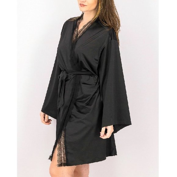 💥 Jason Wu Stretch Satin Short Robe - Picture 2 of 10